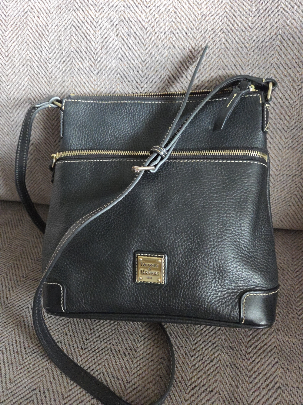 Dooney & Bourke Pebble Leather Crossbody Bag - Black